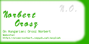 norbert orosz business card